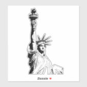 ヴィンテージの自由の女神ステッカー シール (シート)