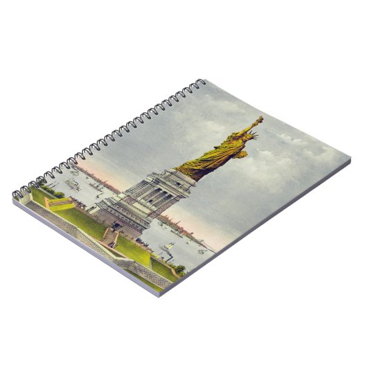 ヴィンテージの自由の女神ニューヨーク旅行 ノートブック (左側)