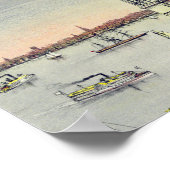 ヴィンテージの自由の女神ニューヨーク旅行 ポスター (角)