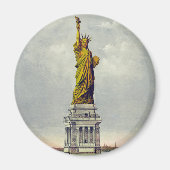 ヴィンテージの自由の女神ニューヨーク旅行 マグネット (正面)