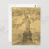 ヴィンテージの自由の女神ニューヨーク#2 – はがき (正面/裏面)