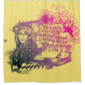 ヴィンテージの自由スタイル1972 シャワーカーテン (正面)