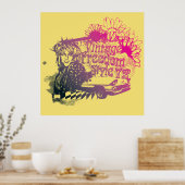 ヴィンテージの自由スタイル1972 ポスター (キッチン)