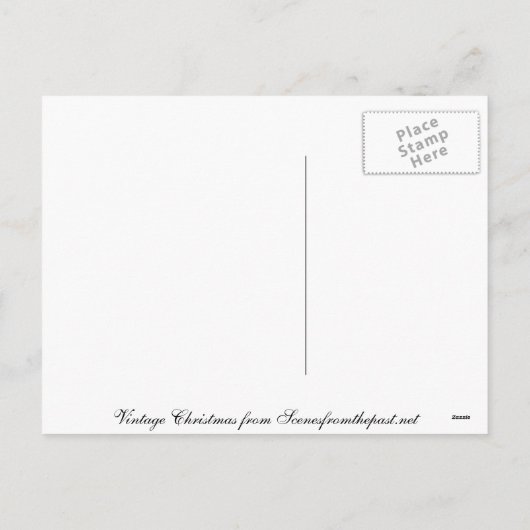 ヴィンテージの自転車のクリスマスカード シーズンポストカード (裏面)