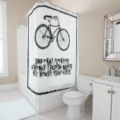 ヴィンテージの自転車のグランジでカスタムでやる気を起こさせるな引用文 シャワーカーテン (インサイチュ)