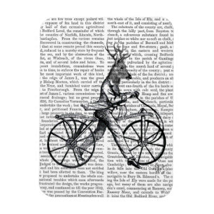 ヴィンテージの自転車のダンディなシカ マグネット