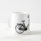 ヴィンテージの自転車のプリントのマグ コーヒーマグカップ (正面左)