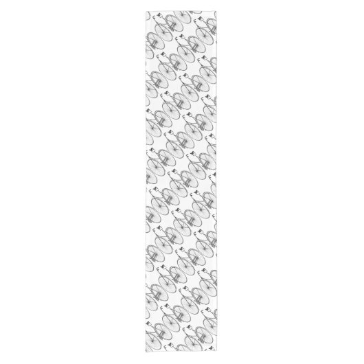 ヴィンテージの自転車のベクトルヴィンテージ1900年 ショートテーブルランナー (正面)