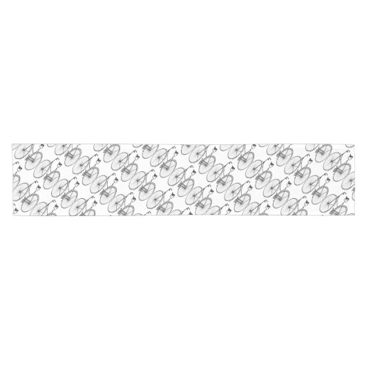 ヴィンテージの自転車のベクトルヴィンテージ1900年 ショートテーブルランナー (横)