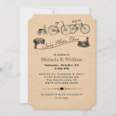 ヴィンテージの自転車のベビーシャワーの招待状2 招待状 (正面)