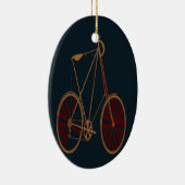ヴィンテージの自転車の古い学校の紫系統のバイク セラミックオーナメント (右)