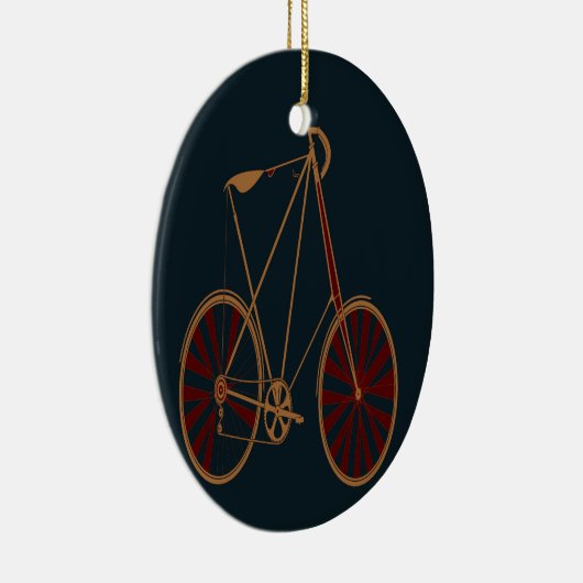 ヴィンテージの自転車の古い学校の紫系統のバイク セラミックオーナメント (右)