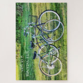 ヴィンテージの自転車の夏の交通機関の生命乗車 ジグソーパズル (縦)