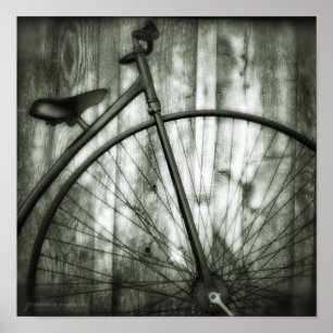 ヴィンテージの自転車の正方形ポスター ポスター