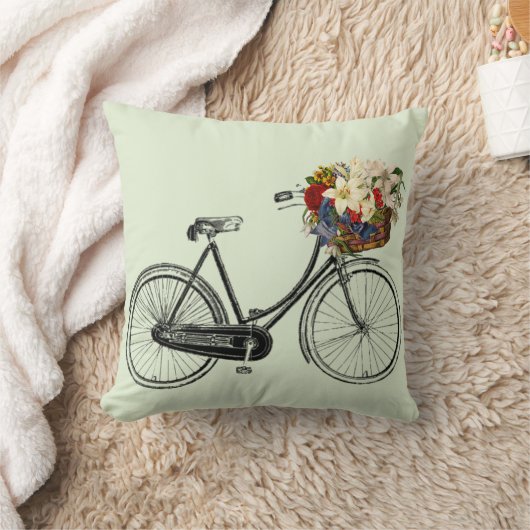 ヴィンテージの自転車の装飾用クッション16" x 16" クッション (ブランケット)