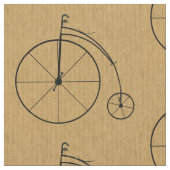 ヴィンテージの自転車パターン ファブリック (クローズアップ)