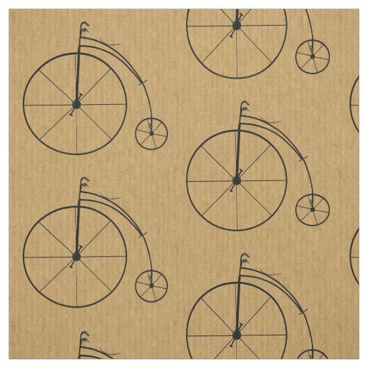 ヴィンテージの自転車パターン ファブリック (見本)