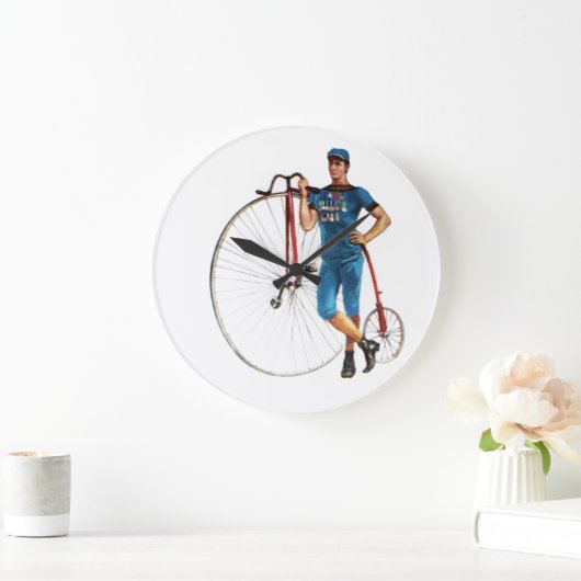 ヴィンテージの自転車選手権 ラージ壁時計 (ホーム)