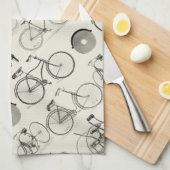 ヴィンテージの自転車 キッチンタオル (四つ折り)