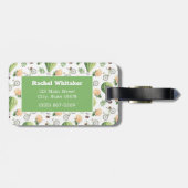 ヴィンテージの自転車、気球および花 ラゲッジタグ (裏面横)