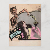 ヴィンテージの致命的な罪の欲望のはがき ポストカード (正面)