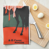 ヴィンテージの舞台芸術ポスターサーカスの女の子 キッチンタオル (四つ折り)