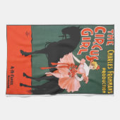 ヴィンテージの舞台芸術ポスターサーカスの女の子 キッチンタオル (横)