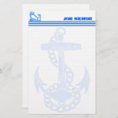 ヴィンテージの航海のないかりのカスタマイズ可能な文房具 便箋 (正面/裏面)