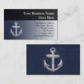 ヴィンテージの航海のないかり 名刺 (正面/裏面)