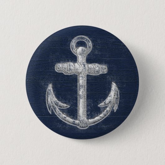 ヴィンテージの航海のないかり 缶バッジ (正面)
