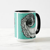 ヴィンテージの航海のなタコの入れ墨のスタイルの芸術のマグ マグカップ (正面右)