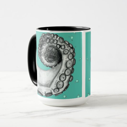 ヴィンテージの航海のなタコの入れ墨のスタイルの芸術のマグ マグカップ (正面左)