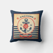 ヴィンテージの航海のなポスター クッション (裏面)