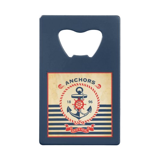 ヴィンテージの航海のなポスター クレジットカード栓抜き (正面)