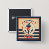 ヴィンテージの航海のなポスター 缶バッジ (正面&裏面)