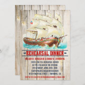 ヴィンテージの航海のなリハーサルの夕食の招待状 招待状 (正面/裏面)