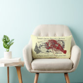 ヴィンテージの航海のなロブスターおよび貝のコラージュ ランバークッション (椅子)