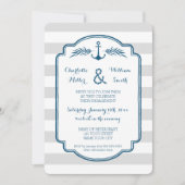 ヴィンテージの航海のな婚約パーティの招待状 招待状 (正面)