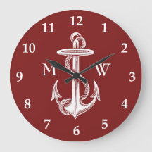 ヴィンテージの航海のな白いいかりロープのワインレッド