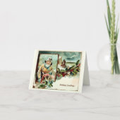 ヴィンテージの航海の休日またはクリスマスカード シーズンカード (正面)