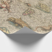 ヴィンテージの航海地図 ラッピングペーパー (角)