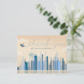 ヴィンテージの航空ベビーシャワーのサンキューカード サンキューカード (スタンド正面)