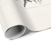 ヴィンテージの航空機の飛行機の飛行船のレトロの飛行機 ラッピングペーパー (ロールコーナー)