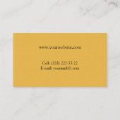 ヴィンテージの航空機 名刺 (裏面)