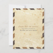 ヴィンテージの航空郵便カード保存日付 セーブザデート (裏面)