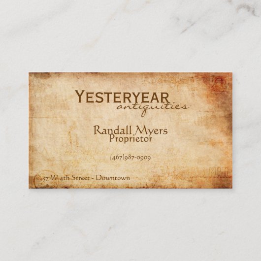 ヴィンテージの航空郵便 名刺 (正面)