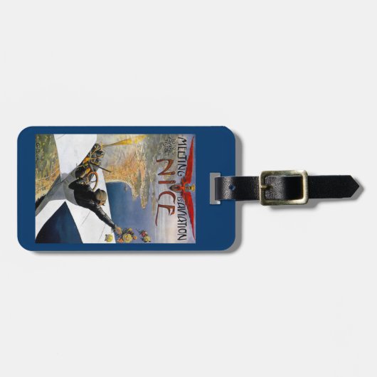 ヴィンテージの航空飛行の1910年の歴史 ラゲッジタグ (正面横)