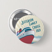 ヴィンテージの船との家族会の巡航 缶バッジ (正面&裏面)