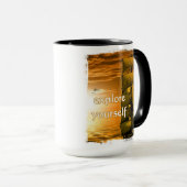 ヴィンテージの船のやる気を起こさせるな引用文はあなた自身を探検します マグカップ (正面右)