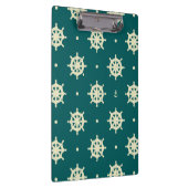 ヴィンテージの船の車輪パターン クリップボード (右)